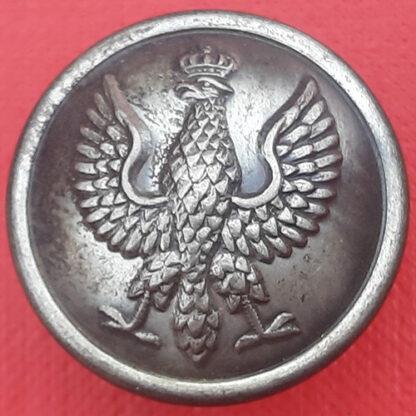 Polish Army - 26mm  White Metal Button.