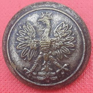 Polish Army - 25mm White Metal Button.
