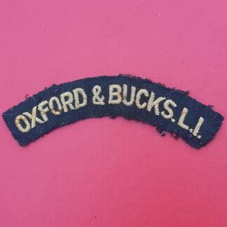 Oxfordshire & Buckinghamshire Light Infantry - Woven Cloth Shoulder Title.