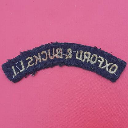 Oxfordshire & Buckinghamshire Light Infantry - Woven Cloth Shoulder Title. - Image 2