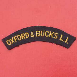 Oxfordshire & Buckinghamshire Light Infantry - Woven Cloth Shoulder Title.