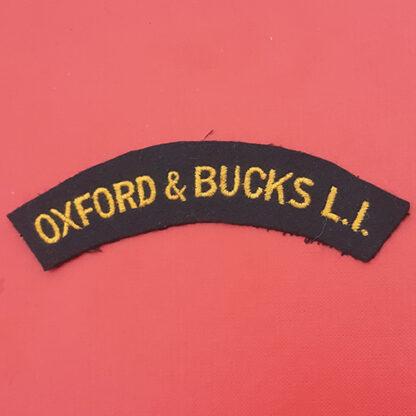 Oxfordshire & Buckinghamshire Light Infantry - Woven Cloth Shoulder Title.