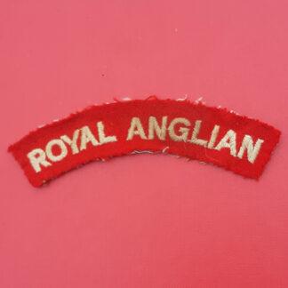 The Royal Anglian Regiment - Woven Cloth Shoulder Title.