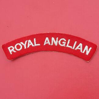 The Royal Anglian Regiment - Woven Cloth Shoulder Title.