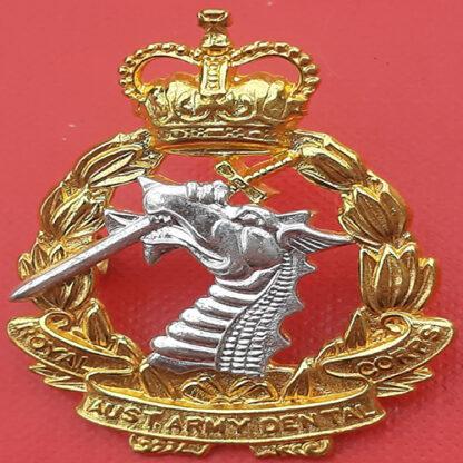 (Australia) Royal Australian Dental Corps - Queen's Crown Bi Metal Cap Badge.