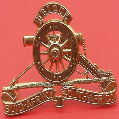 (South Africa) The South African Artillery - Gilding Metal Cap Badge.