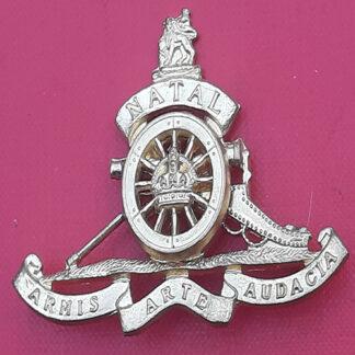 (South Africa) The Natal Field Artillery - Gilding Metal Cap Badge.