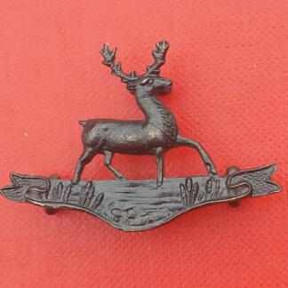 The Hertfordshire Yeomanry - Bronze Officer's Service Dress Collar Badge.