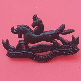 (South Africa) The Umvoti Mounted Rifles - Bronzed Cap Badge.