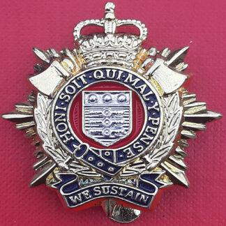 The Royal Logistic Corps - Queen's Crown Bi Metal Cap Badge.