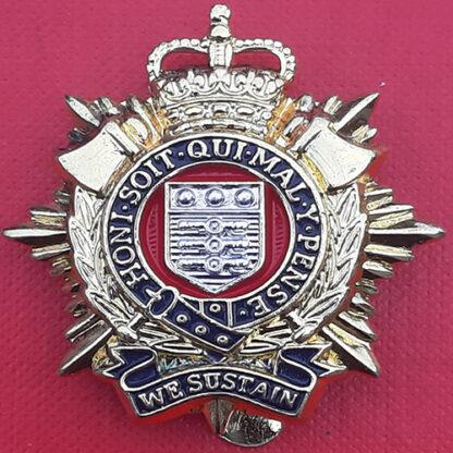 The Royal Logistic Corps - Queen's Crown Bi Metal Cap Badge.