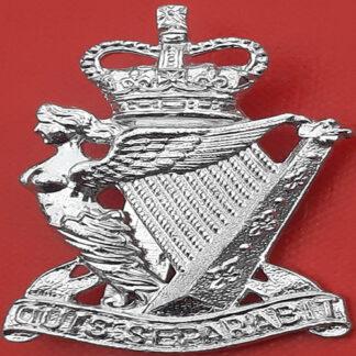 The Royal Ulster Rifles - Silver Anodised Cap Badge.