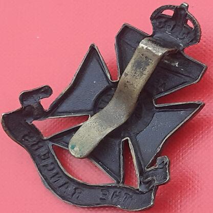 12th County Of London "The Rangers" - King's Crown Blackened Brass Cap Badge. - Image 2