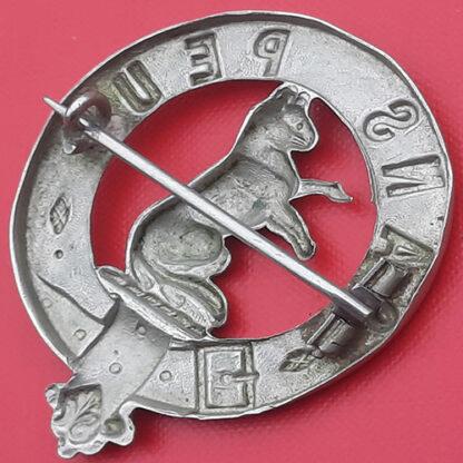 The Ross-shire Highland Volunteers - White Metal Brooched Cap Badge. - Image 2