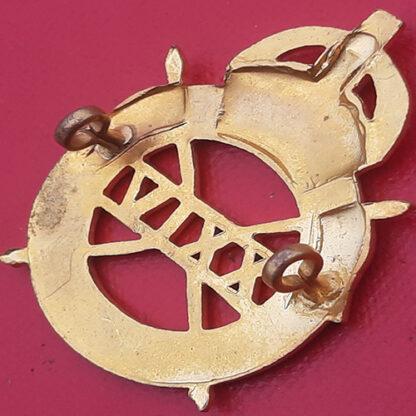 24th Lancers - Kings Crown Officer's Silver Gilt & Enamelled Cap Badge. - Image 2