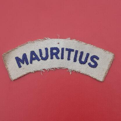 Royal Navy "Mauritius" - WW2 Tropical Nationality Cloth Shoulder Title.