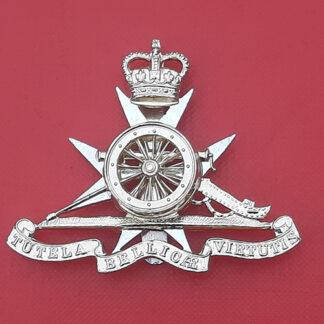 The Royal Malta Artillery - Gold & Silver Anodised Cap Badge.