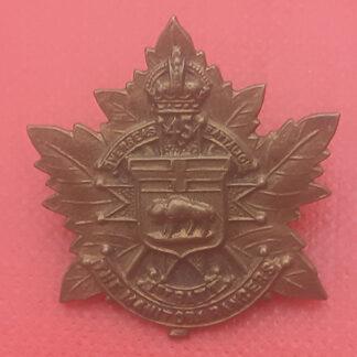 (Canada) 45th Infantry Battalion - King's Crown Gilding Metal Collar Badge.