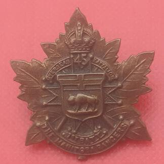 (Canada) 45th Infantry Battalion - King's Crown Gilding Metal Collar Badge.