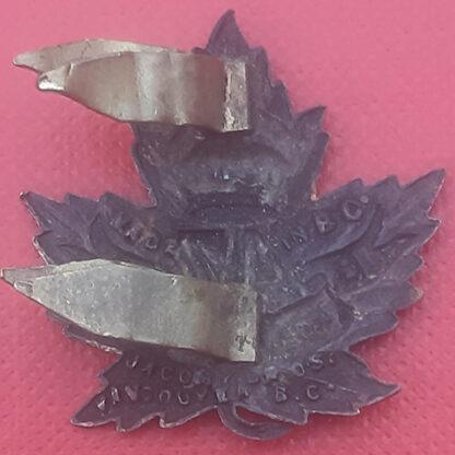 (Canada) 47th Infantry Battalion - King's Crown Gilding Metal Collar Badge. - Image 2