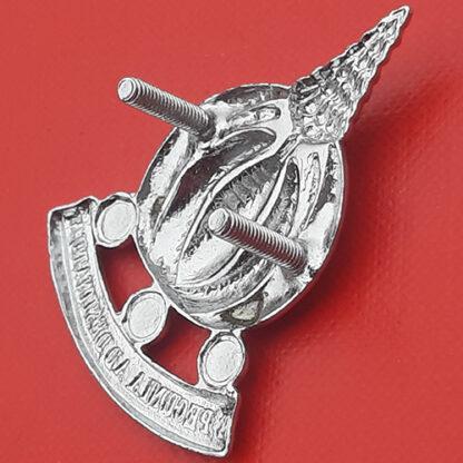 (South Africa) South Africa Defence Force Financial Services - Chromed Cap Badge. - Image 2