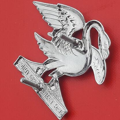 (South Africa)  Regiment Springs - Chromed Cap Badge. - Image 2