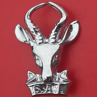 (South Africa) South African Infantry - Chromed Cap Badge.