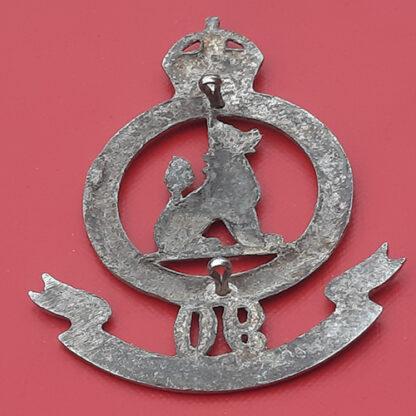 (India) 90th Pujabi's - Large King's Crown White Metal Piper's Badge. - Image 2