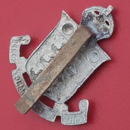 (India) Indian Army Ordnance Corps - King's Crown White Metal Cap Badge. - Image 2