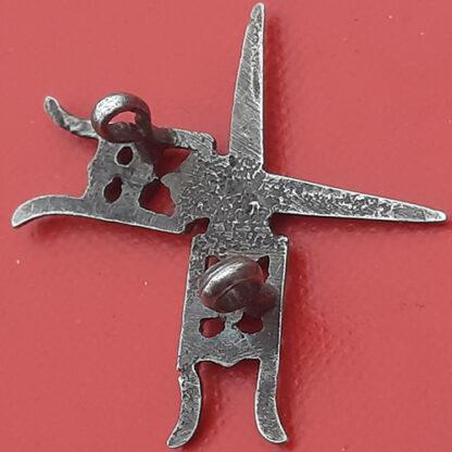 (India) 122nd Rajputana Infantry -  White Metal ( Indian Silver?) Cap Badge. - Image 2