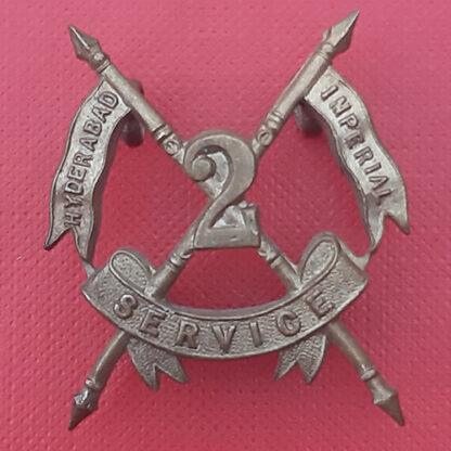 (India) 2nd (His Excellency's)  Own Nizam Lancers  - Gilding Metal Cap Badge.