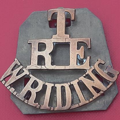 Royal Engineers West Riding Territorials - Gilding Metal Shoulder Title.