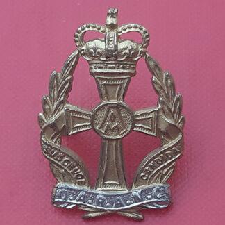 Queen Alexandra's Royal Army Nursing Corps - Queen's Crown Silver & Gilt Officer's Cap Badge.