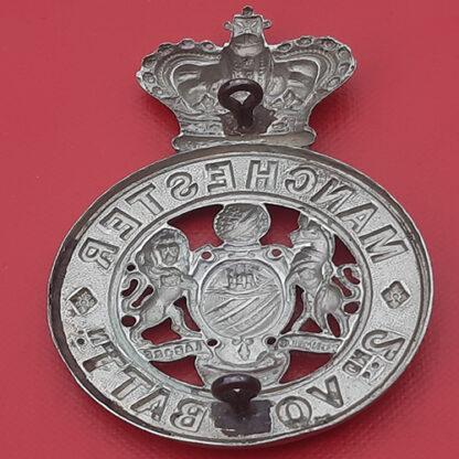2nd Manchester Volunteer Battalion - Queen Victoria's Crown White Metal Glengarry Badge. - Image 2