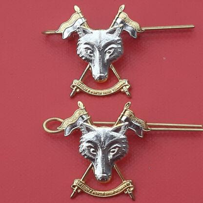 The Scottish & North Irish Horse Yeomanry - Bi Metal Collar Badges.