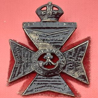 The King's Royal Rifle Corps - King's Crown "Tel El Kebir" Blackened Brass Cap Badge