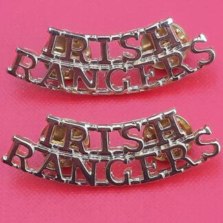 The Irish Rangers - Gold Anodised Shoulder Titles.