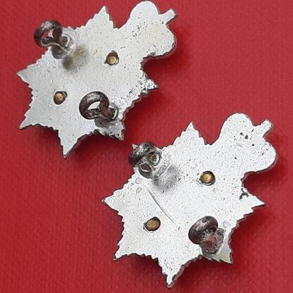 The Jamaica Defence Force - Queen's Crown Silver, Gilt & Enamelled Collar Badges. - Image 2
