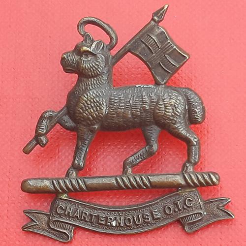Charterhouse School O.T.C - Bronzed Collar Badge.
