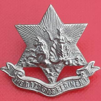 The Barbados Regiment - White Metal Collar Badge.