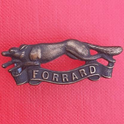 The East Riding Yeomanry - Bronzed Officer's Service Dress Collar Badge.