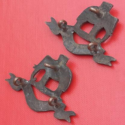 The Duke Of Wellington's Regiment (The West Riding) - Bronzed Officer's Service Dress Collar Badges. - Image 2