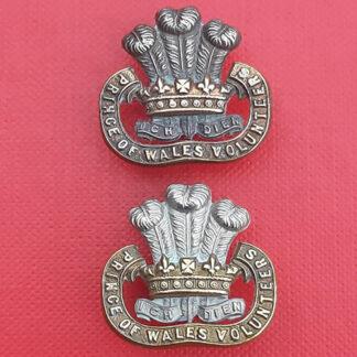 The West Yorkshire / Leinster Regiment - Bi Metal Collar Badges.