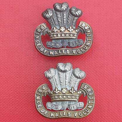 The West Yorkshire / Leinster Regiment - Bi Metal Collar Badges.