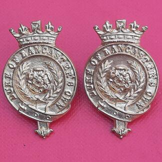 The Duke Of Lancaster's Own Yeomanry - Gilding Metal Collar Badges.