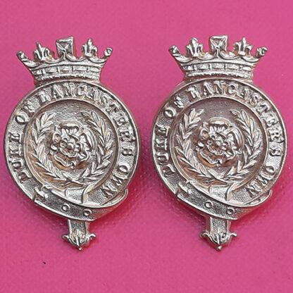 The Duke Of Lancaster's Own Yeomanry - Gilding Metal Collar Badges.