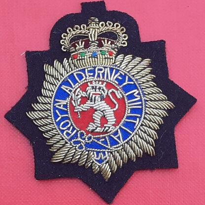 The Alderney Militia - Queen's Crown Oficer's Bullion Cap Badge.