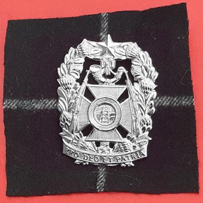(South Africa) The Witwatersrand Rifles - White Metal Cap Badge.