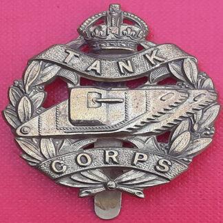 The Tank Corps - King's Crown Gilding Metal Cap Badge.