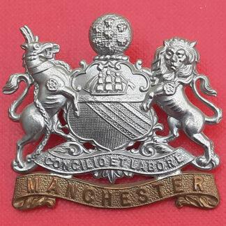 The Manchester Regiment - Bi Metal Edwardian Cap Badge.